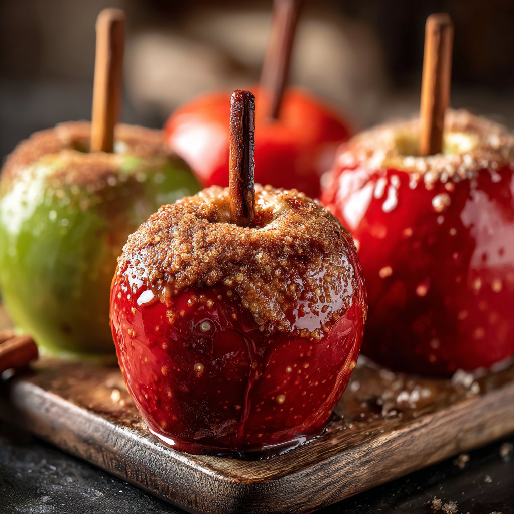 Homemade Candy Apples With Cinnamon Sugar