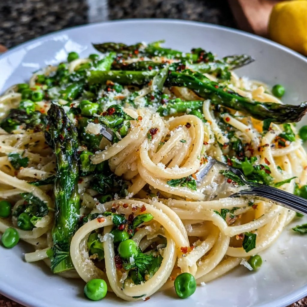 Spring Pasta With Asparagus And Peas