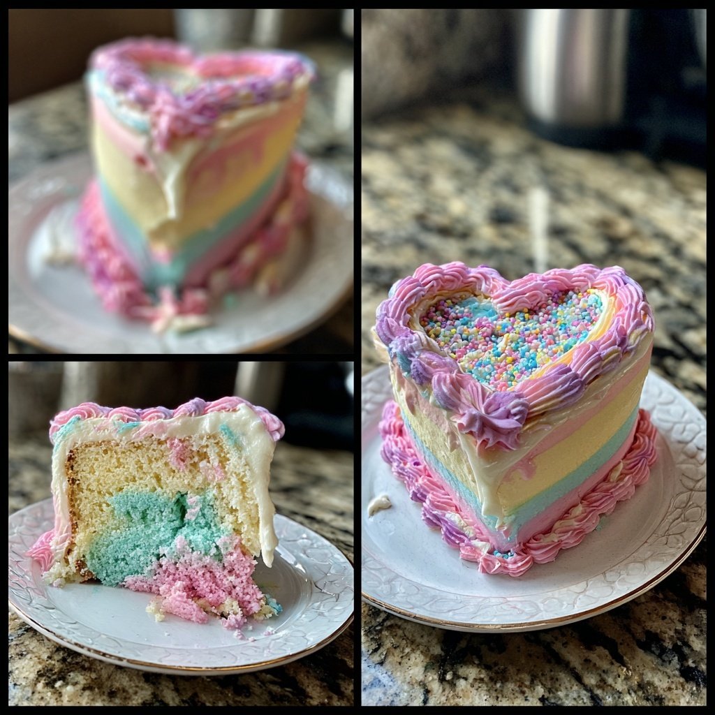 Mini Heart Cake with Coconut Cream