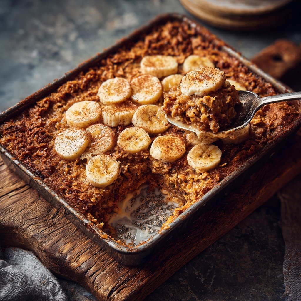 Banana Cinnamon Baked Oats