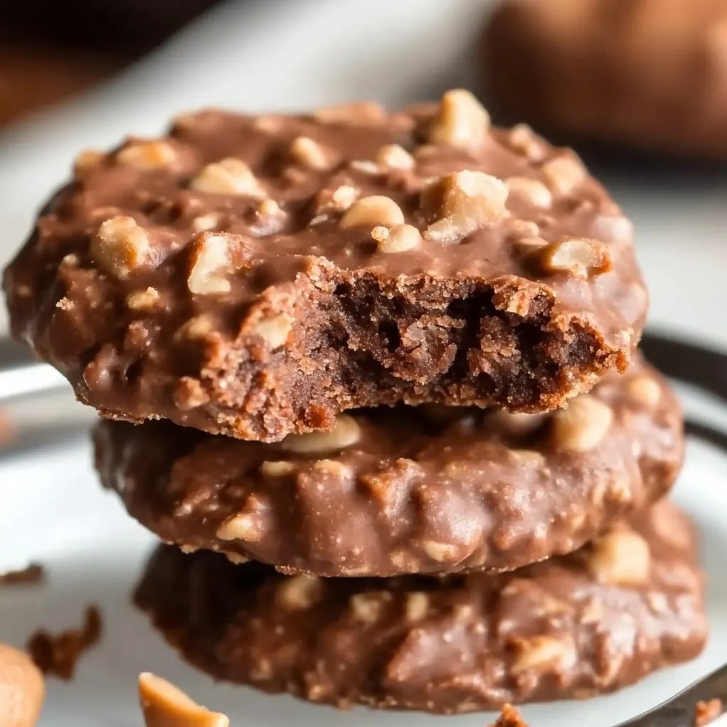 Chocolate Peanut Butter No Bake Cookies