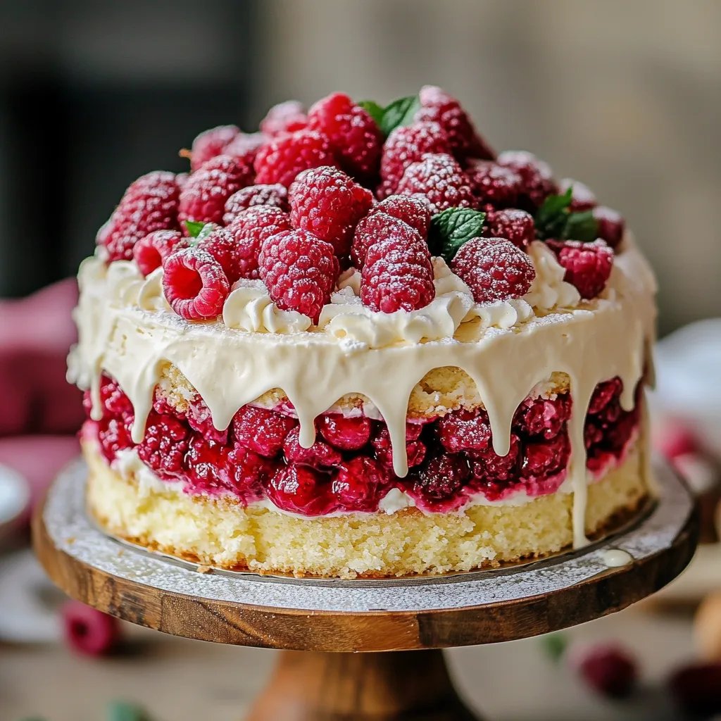 White Chocolate Raspberry Cake – Elegant & Irresistible!