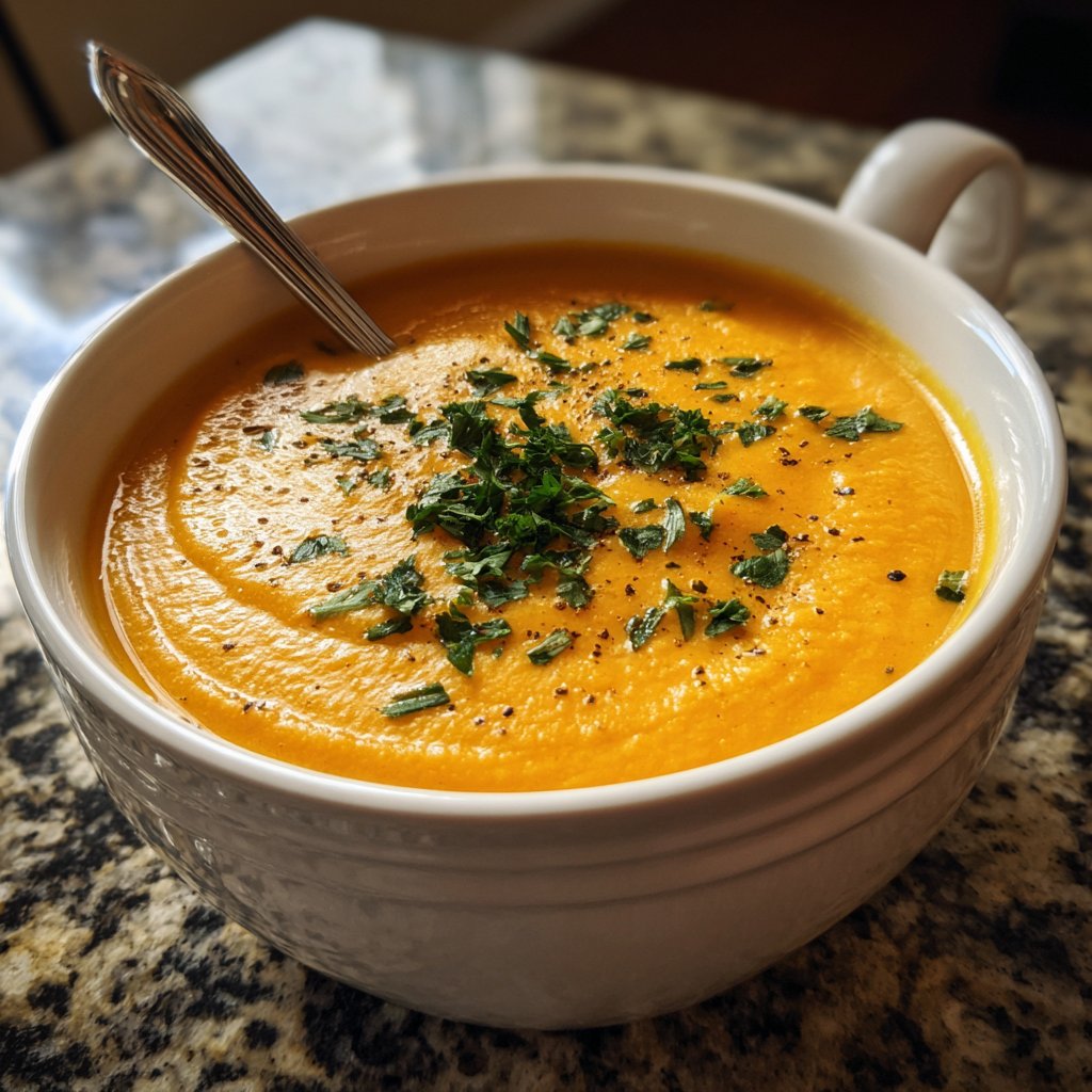 Healthy Crockpot Ginger Carrot Soup