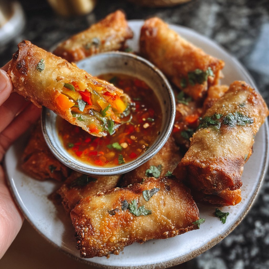 Super Bowl Veggie Spring Rolls